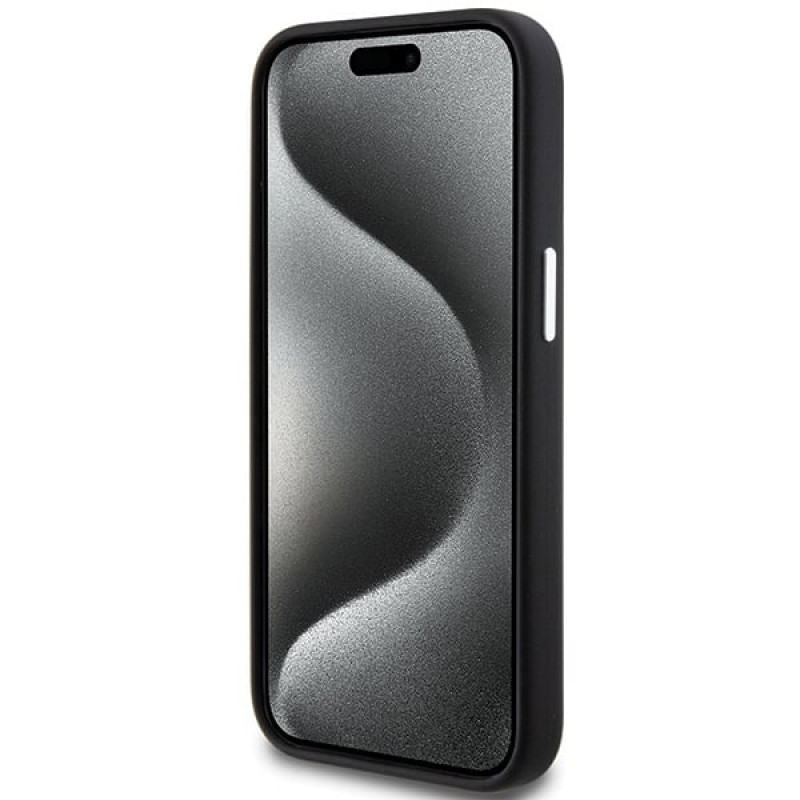 Custodia BMW BMHMP15SSILBK2 Signature Liquid Silicone MagSafe per Apple iPhone 15, nera