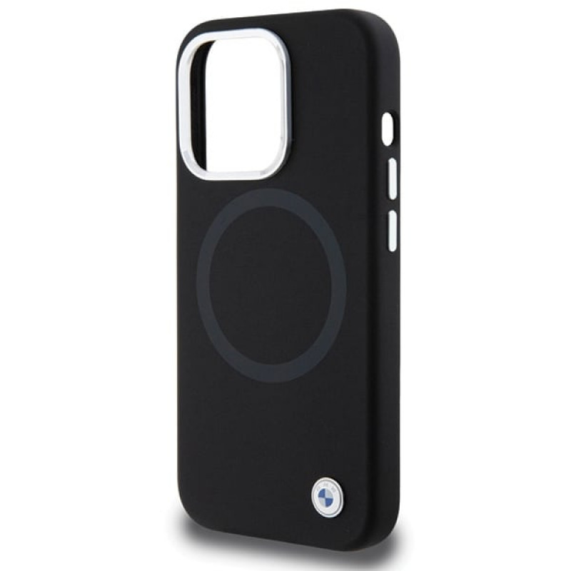 Custodia BMW BMHMP15LSILBK2 Signature Liquid Silicone MagSafe per Apple iPhone 15 Pro, nera