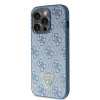 Custodia rigida Crossbody 4G Metal Logo Guess GUHCP15LP4TDSCPB per Apple iPhone 15 Pro, blu