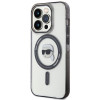 Karl Lagerfeld KLHMP15LHKHNOTK IML Karl's Head MagSafe custodia rigida per Apple iPhone 15 Pro, trasparente