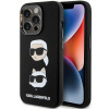 Custodia in silicone liquido Karl Lagerfeld KLHCP15XSDHKCNK Karl and Choupette Heads per Apple iPhone 15 Pro Max, nera