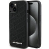 Custodia rigida Quilted K Pattern per Apple iPhone 15, nera, Karl Lagerfeld KLHCP15SPQKPMK