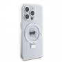Custodia rigida Karl Lagerfeld KLHMP15LHMRSKHH Ring Stand Karl Head MagSafe per Apple iPhone 15 Pro