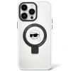 Custodia rigida Karl Lagerfeld KLHMP15LHMRSKHH Ring Stand Karl Head MagSafe per Apple iPhone 15 Pro