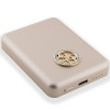 Powerbank Guess GUPBM3AL4DMD 3000 mAh, 5 W, MagSafe 4G Strassed Metal Logo, oro