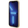 Guess GUHCP15LPMSDGSD Custodia rigida Disco Metal Script per Apple iPhone 15 Pro, oro