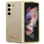 Custodia rigida Glitter Script Guess GUHCZFD5HGGSHD per Samsung Galaxy Z Fold5, oro