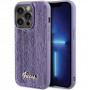 Custodia rigida in metallo Guess GUHCP15XPSFDGSU Sequin Script per Apple iPhone 15 Pro Max, viola