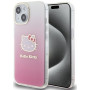Hello Kitty HKHCP15SHDGKEP IML Gradient Electrop Kitty Head Hardcase per Apple iPhone 15 6.1", rosa