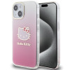 Hello Kitty HKHCP15SHDGKEP IML Gradient Electrop Kitty Head Hardcase per Apple iPhone 15 6.1", rosa