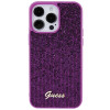 Guess GUHCP15XPMSDGSF Custodia rigida Disco Metal Script per Apple iPhone 15 Pro Max, viola