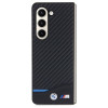 Custodia rigida BMW BMHCZFD522NBCK Leather Carbon per Samsung Galaxy Z Fold5, nera