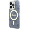 Guess GUHMP15XH4STB custodia rigida Apple iPhone 15 Pro Max IML 4G MagSafe, blu (outlet)