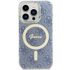 Guess GUHMP15XH4STB custodia rigida Apple iPhone 15 Pro Max IML 4G MagSafe, blu (outlet)