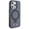 BMW BMHMP15LURSK Apple iPhone 15 Pro custodia rigida Ring Stand M Collection MagSafe, nera