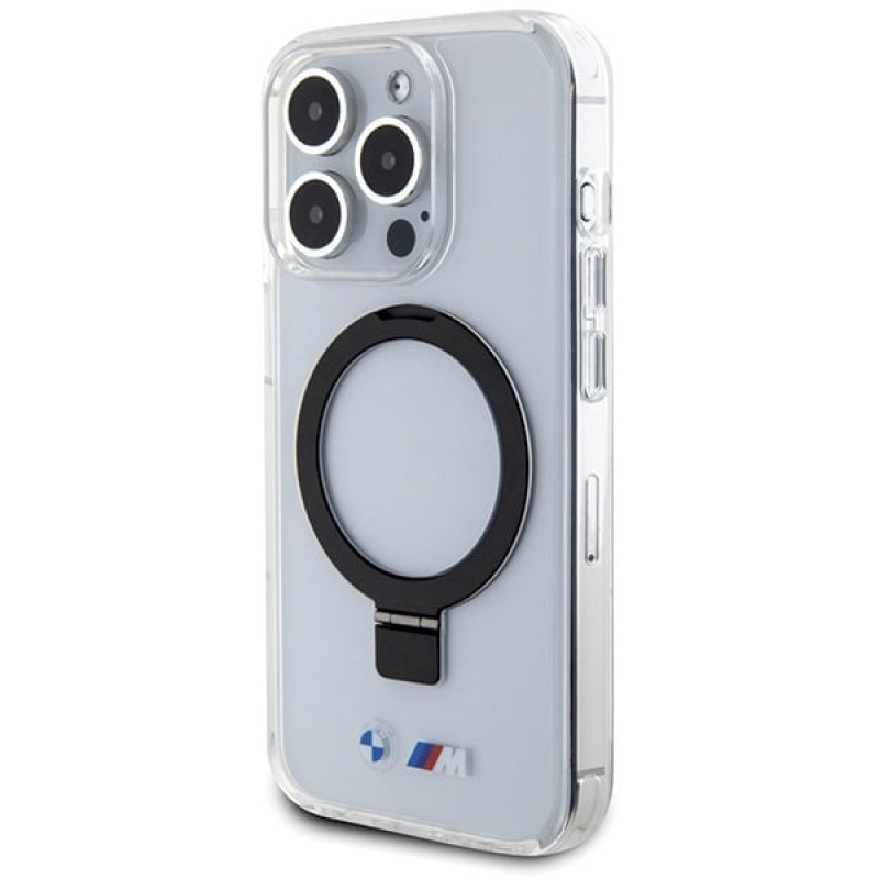 BMW BMHMP15LURST Apple iPhone 15 Pro custodia rigida Ring Stand M Collection MagSafe, trasparente