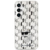 Karl Lagerfeld KLHCS23FEHNCMKLT Samsung Galaxy S23 FE (S711) custodia rigida Monogram Choupette, trasparente