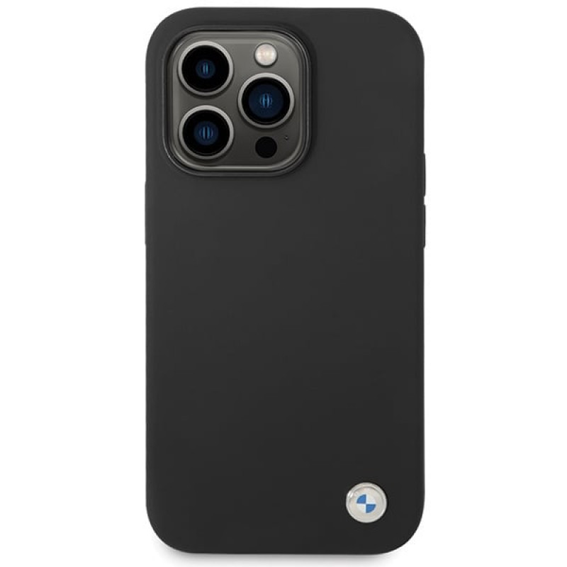 Custodia BMW BMHCP15LSILBK Apple iPhone 15 Pro Silicone Metal Logo, nera