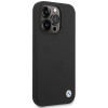 Custodia BMW BMHCP15LSILBK Apple iPhone 15 Pro Silicone Metal Logo, nera