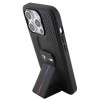 BMW BMHCP15LGSPPRK Custodia rigida per Apple iPhone 15 Pro Grip Stand Smooth & Perforated, nera