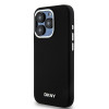 DKNY Custodia rigida Apple iPhone 15 Pro Liquid Silicone Small Metal Logo MagSafe, nera