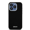 DKNY Custodia rigida Apple iPhone 15 Pro Liquid Silicone Small Metal Logo MagSafe, nera