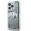 Custodia rigida DKNY per Apple iPhone 15 Pro Max Liquid Glitter Big Logo, nera