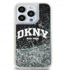 Custodia rigida DKNY per Apple iPhone 15 Pro Max Liquid Glitter Big Logo, nera