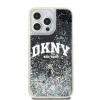 Custodia rigida DKNY per Apple iPhone 15 Pro Max Liquid Glitter Big Logo, nera