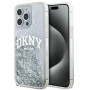 Custodia rigida DKNY per Apple iPhone 15 Pro Max Liquid Glitter Big Logo