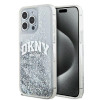 Custodia rigida DKNY per Apple iPhone 15 Pro Max Liquid Glitter Big Logo
