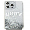 Custodia rigida DKNY per Apple iPhone 15 Pro Max Liquid Glitter Big Logo