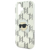 Custodia rigida Karl Lagerfeld per Apple iPhone 16 IML Karl Head Electroplated, trasparente