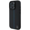 Mercedes MEHMP16L23RURBK Custodia rigida Apple iPhone 16 Pro MB Blue Line Leather MagSafe, nera