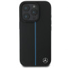 Mercedes MEHMP16L23RURBK Custodia rigida Apple iPhone 16 Pro MB Blue Line Leather MagSafe, nera