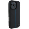 Mercedes MEHMP16L23RURBK Custodia rigida Apple iPhone 16 Pro MB Blue Line Leather MagSafe, nera