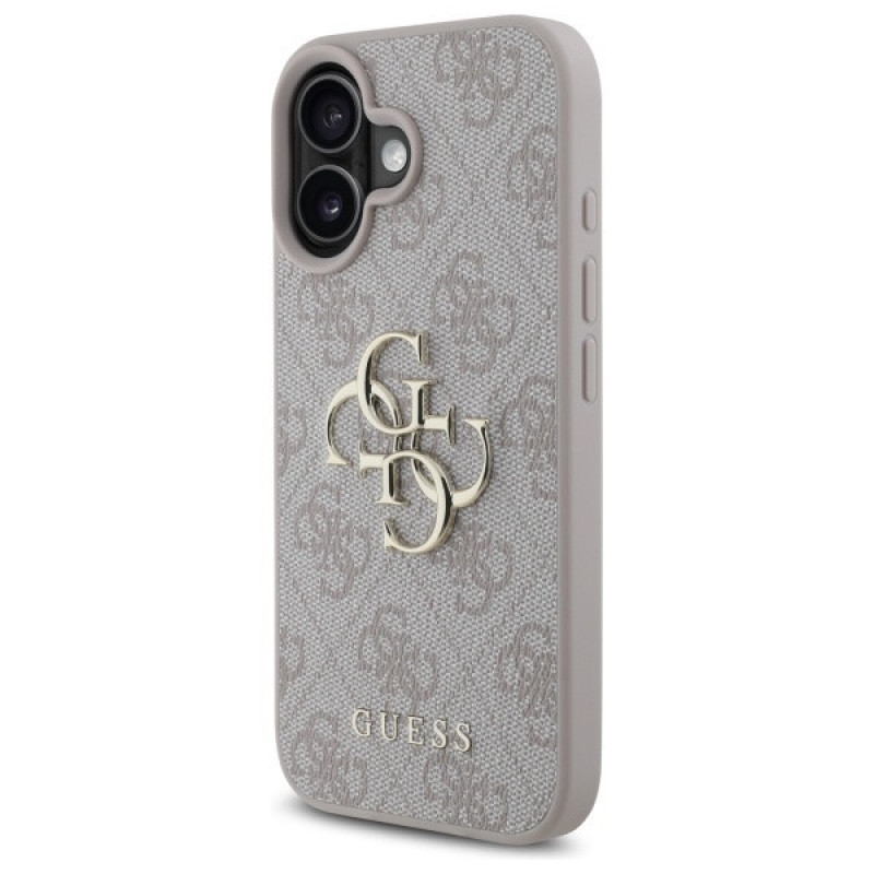 Guess GUHCP16S4GMGPI Custodia rigida per Apple iPhone 16 4G Big Logo, rosa