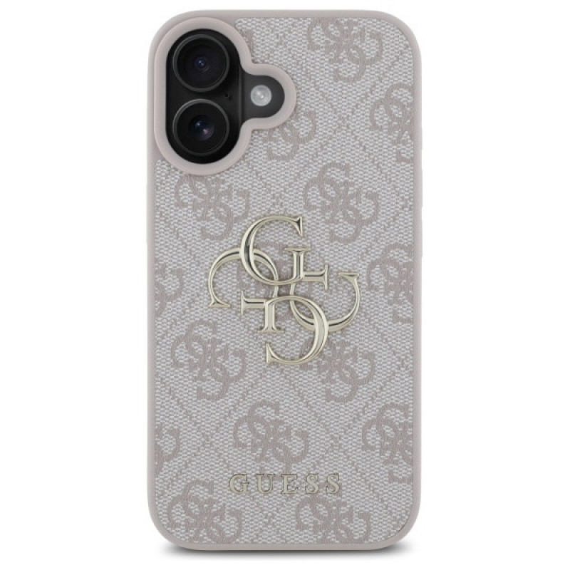 Guess GUHCP16S4GMGPI Custodia rigida per Apple iPhone 16 4G Big Logo, rosa