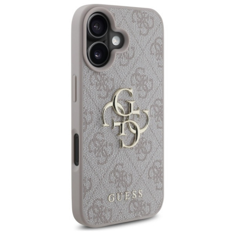 Guess GUHCP16S4GMGPI Custodia rigida per Apple iPhone 16 4G Big Logo, rosa