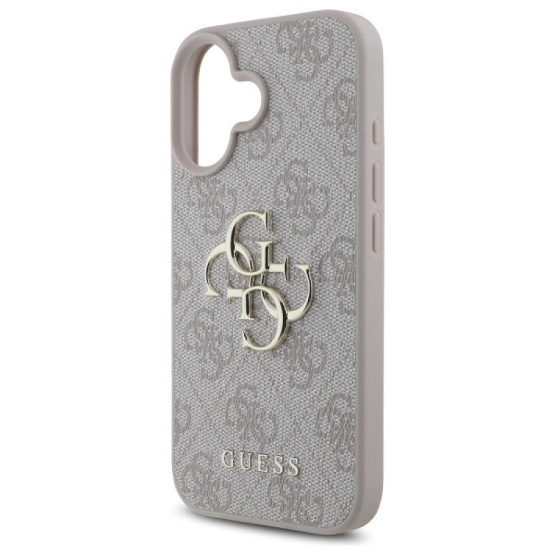 Guess GUHCP16S4GMGPI Custodia rigida per Apple iPhone 16 4G Big Logo, rosa