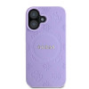 Custodia MagSafe Guess Saffiano Peony Stamp per Apple iPhone 16, viola