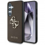 Custodia rigida Guess Grained Big 4G Logo Small Classic Logo per Samsung Galaxy S25+, marrone