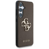 Custodia rigida Guess Grained Big 4G Logo Small Classic Logo per Samsung Galaxy S25+, marrone