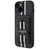 Custodia con portafoglio MagSafe Guess 4G Stripes per Apple iPhone 15, nera