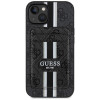 Custodia con portafoglio MagSafe Guess 4G Stripes per Apple iPhone 15, nera