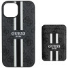 Custodia con portafoglio MagSafe Guess 4G Stripes per Apple iPhone 15, nera