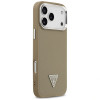 Custodia rigida MagSafe Grained Triangle Logo Guess per Apple iPhone 17 Pro Max, marrone