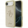 Custodia rigida Guess Fixed Glitter Big 4G per Apple iPhone Air, oro