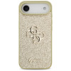 Custodia rigida Guess Fixed Glitter Big 4G per Apple iPhone Air, oro