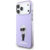 Custodia MagSafe Karl Lagerfeld KLD22568 IML Aquarelle Karl & Choupette & Logo per Apple iPhone 17 Pro Max, viola